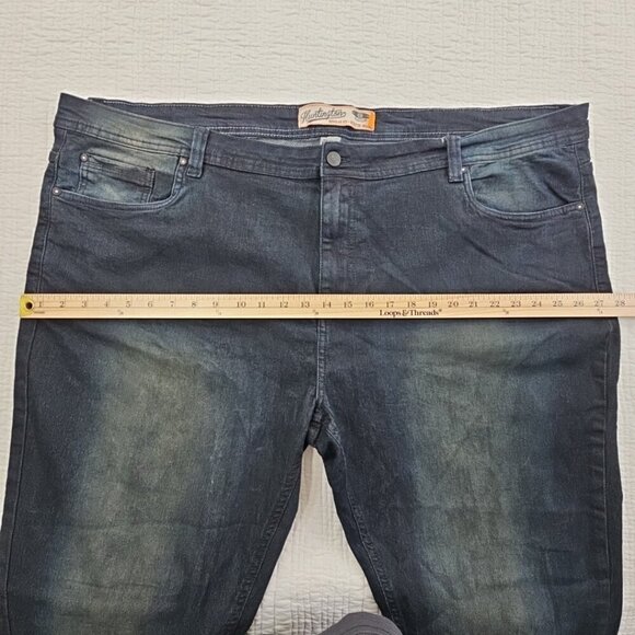Huntington Beach Club Jeans Men's 46x32 Dark Wash Stretch Regular Fit EUC LN - Picture 3 of 16